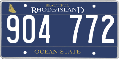 RI license plate 904772