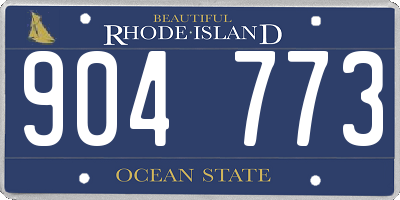 RI license plate 904773
