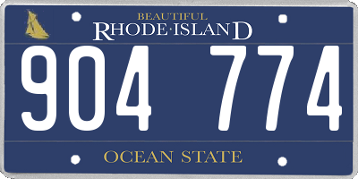 RI license plate 904774