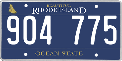 RI license plate 904775