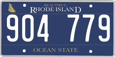 RI license plate 904779