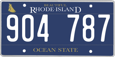 RI license plate 904787