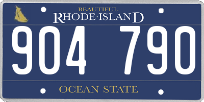 RI license plate 904790