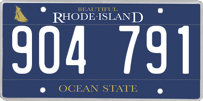 RI license plate 904791
