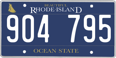 RI license plate 904795