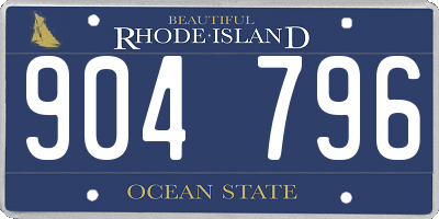 RI license plate 904796