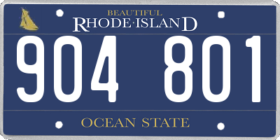 RI license plate 904801