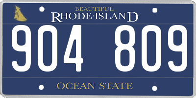 RI license plate 904809