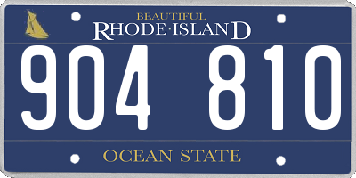 RI license plate 904810