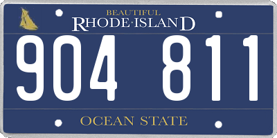 RI license plate 904811