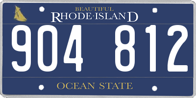 RI license plate 904812