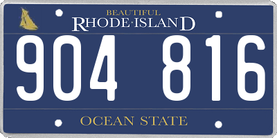 RI license plate 904816