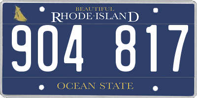 RI license plate 904817