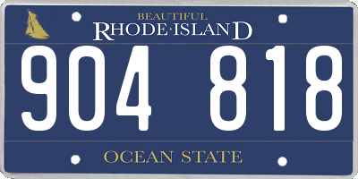 RI license plate 904818