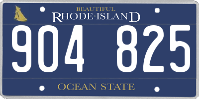RI license plate 904825