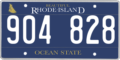 RI license plate 904828