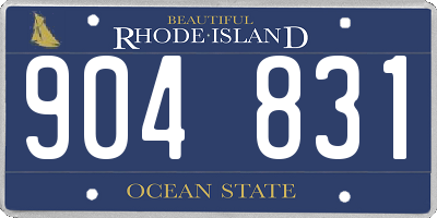 RI license plate 904831