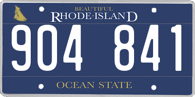 RI license plate 904841