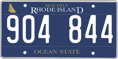 RI license plate 904844