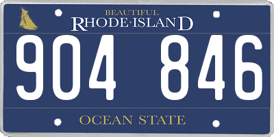 RI license plate 904846