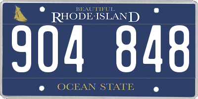RI license plate 904848