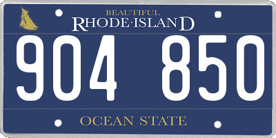 RI license plate 904850