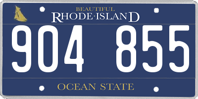 RI license plate 904855