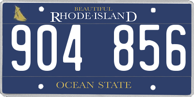 RI license plate 904856