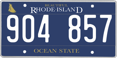 RI license plate 904857