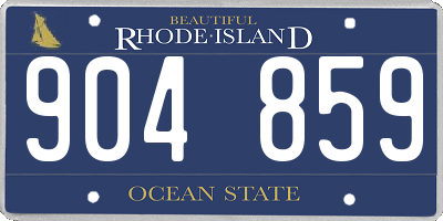 RI license plate 904859