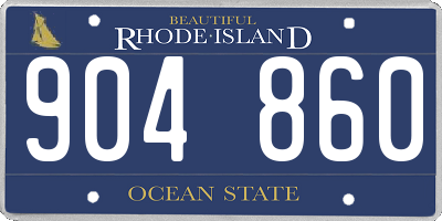 RI license plate 904860