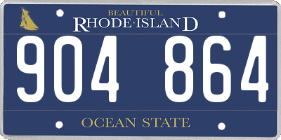 RI license plate 904864