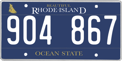 RI license plate 904867