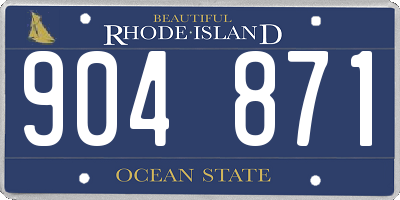 RI license plate 904871