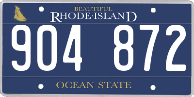 RI license plate 904872