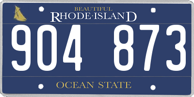 RI license plate 904873