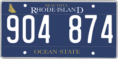 RI license plate 904874