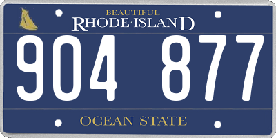 RI license plate 904877