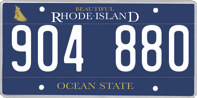 RI license plate 904880