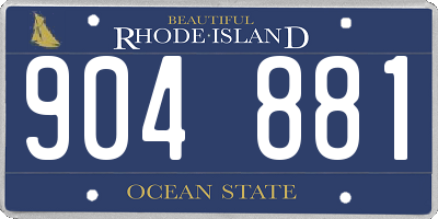 RI license plate 904881