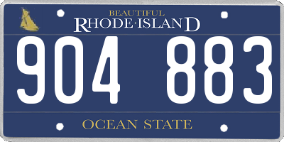 RI license plate 904883