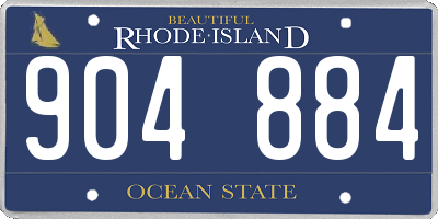 RI license plate 904884