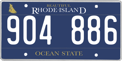 RI license plate 904886
