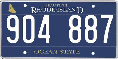 RI license plate 904887