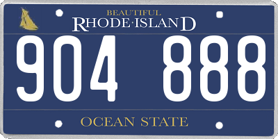 RI license plate 904888
