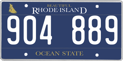 RI license plate 904889