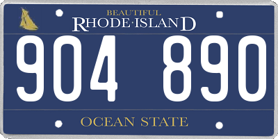 RI license plate 904890