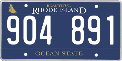 RI license plate 904891