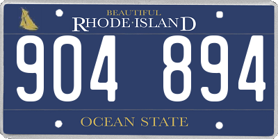 RI license plate 904894