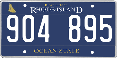 RI license plate 904895